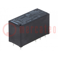 Relay: electromagnetic; DPDT; Ucoil: 24VDC; 5A; 5A/250VAC; 5A/24VDC
