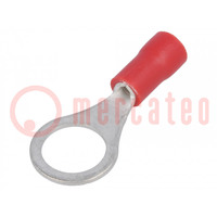 Tip: ring; M8; Ø: 8.4mm; 0.5÷1mm2; crimped; for cable; insulated