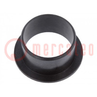 Bearing: sleeve bearing; with flange; Øout: 20mm; Øint: 18mm; black