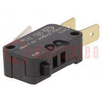 Microswitch SNAP ACTION; 0.1A/250VAC; without lever; SPDT; Pos: 2