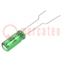 Capacitor: electrolytic; THT; 2.2uF; 50VDC; Ø5x11mm; ±20%; 1000h