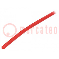 Insulating tube; fiberglass; red; -20÷155°C; Øint: 2.5mm