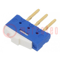 Switch: slide; Pos: 2; SPDT; 0.2A/24VDC; ON-ON; PCB,THT; -40÷105°C