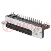 D-Sub; PIN: 25; socket; female; for panel mounting; angled 90°