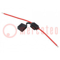 Fuse holder; 19mm; 20A; Leads: cables; -40÷85°C; 58V