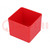 Pudełko; polistyren; czerwony; 54x54x45mm; EuroPlus Insert 45