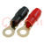 Terminal: ring; M8; 35mm2; gold-plated; insulated; red and black