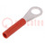 Plug; ring; banana 4mm socket,ring 8,4mm; 60VDC; 32A; red; 8.4mm