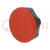 Knob; Ø: 70mm; H: 35mm; technopolymer PA; Ømount.hole: 10mm; Cap: red