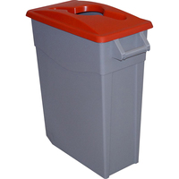Cubo reciclaje Denox - 65 l - Rojo