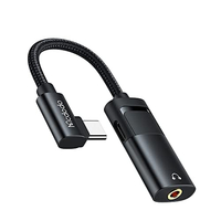 MCDODO USB-C TO AUX MINI JACK 3.5MM + USB-C ADAPTER, CA-1880 (BLACK)