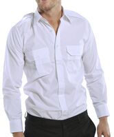 Beeswift Pilot Shirt Long Sleeve White 15.5