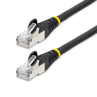 StarTech.com Cable de 0,5m de Red Ethernet CAT6a - Negro - Low Smoke Zero Halogen (LSZH) - 10GbE - 500MHz - PoE++ de 100W - Snagless sin Pestillo - RJ-45 - Cable de Red S/FTP