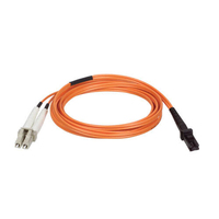 Tripp Lite N314-03M cable de fibra optica 3 m MT-RJ 2x LC OFNR Negro, Gris, Naranja