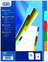 Elba 100205079 intercalaire de classement Polypropylène (PP) Multicolore