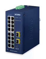 PLANET IP30 Industrial L2/L4 16-Port Gestionado L2/L4 Gigabit Ethernet (10/100/1000) Azul