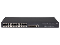 HPE FlexNetwork 5130 24G 4SFP+ EI Vezérelt L3 Gigabit Ethernet (10/100/1000) 1U Fekete