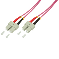 LogiLink FP4SC20 kabel optyczny 20 m SC OM4 Fioletowy