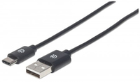 Manhattan 354912 USB-kabel 0,5 m USB 2.0 USB C USB A Zwart