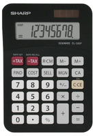 Sharp EL-330FBBK calculator Pocket Basisrekenmachine Zwart