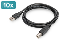 Digitus AK-990941-018-S USB kábel 1,8 M USB 2.0 USB A USB B Fekete