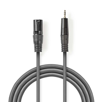 Nedis COTH15300GY30 audio kabel 3 m XLR (3-pin) Grijs