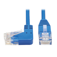 Tripp Lite N204-S15-BL-LA Left-Angle Cat6 Gigabit Molded Slim UTP Ethernet Cable (RJ45 Left-Angle M to RJ45 M), Blue, 15 ft. (4.57 m)