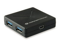 Conceptronic HUBBIES02B interface hub USB 3.2 Gen 1 (3.1 Gen 1) Mini-B 5000 Mbit/s Zwart