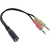 InLine 99312A audio kabel 0,15 m 3.5mm 2 x 3.5mm Zwart