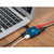 Manhattan 4-Port USB 2.0 Micro Hub, USB-A-Stecker auf 4 x USB-A-Buchse, 480 Mbit/s Datenübertragungsrate, Stromversorgung über USB