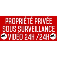 Propriété privée sous Surveillance vidéo 24H /24H - autocollant