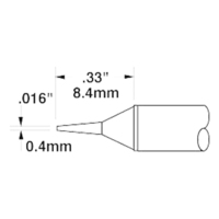 Metcal Lötpatrone für MX-500 STTC, 0,4 mm, 8,4 mm, konisch