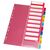 Register A4 PP 1-10 mit Indexblatt farbig, PP, Prägung 1-10, A4, 223 x 297 mm