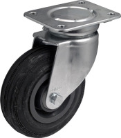 Produkt Bild von Stahl Lenkrolle mit Rad aus Gummi ,Traglast 50 Kg