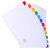 Exacompta Index 1-12 A4 160gsm Card White with Coloured Mylar Tabs