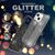 Für iPhone 14 Plus Hülle Glitzer Handyhülle Durchsichtig Glitter Cover Etui Case Schwarz