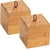 WENKO Bambus Box Terra S mit Deckel 2er Set