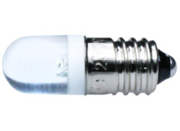 LED-Lampe, E10, 0.22 W, 12 V (DC), 12 V (AC), klar, warmweiß