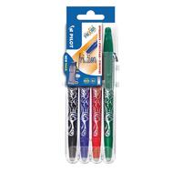 Pilot Set2Go FriXion Erasable Gel Rollerball Pen 0.7mm Tip 0.35mm Line Black/Blue/Green/Red (Pack 4)
