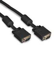 VGA VIDEO CABLE W/FERRITE CORE BLACK 50FT VGA M/M 1.5m, 1.5 m, VGA (D-Sub), VGA (D-Sub), Black, 1 pc(s), Male/Male VGA-kabels