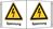 Winkelschild - Warnung vor elektrischer Spannung, Gelb/Schwarz, 20 x 20 cm