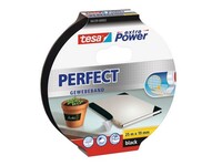 tesa® Extra Power Perfect Premium Duct Tape, 19 mm x 2.75 m, Zwart (rol 2.75 meter)