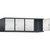 Altillo CLASSIC, 4 compartimentos, anchura de compartimento 400 mm, gris negruzco / gris luminoso.