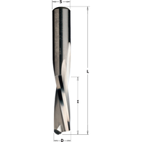 Vollhartmetall Fräser 8x32x80mm S=8mm mit 2 negativ spiralgenuteten Schneiden Z2 Linkslauf
