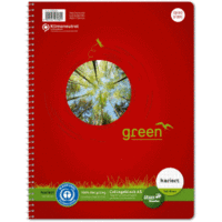 Collegeblock Green A5 70 g/qm kariert 5mm 100 Blatt