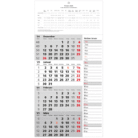 4-Monatskalender 30x53cm 2-farbig Kalendarium 2025