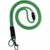 Kompfort-Umhängeband rund 5mm mit Karabiner/Schlüsselring grün VE=10 Stück