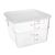 Vogue Square Food Storage Container Lid in White Polycarbonate - Large