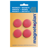 Magnet Discofix Standard auf Blisterkarte, Farbe rot