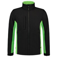 Tricorp softshell jack - Bi-Color - Workwear - 402002 - zwart/limoen groen - maat XXL